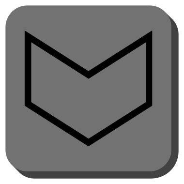 Yuvarlatılmış Kare vektör simgesi aşağı ok ucu