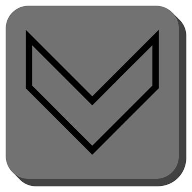 Yuvarlatılmış Kare vektör simgesi aşağı ok ucu