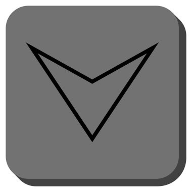 Yuvarlatılmış Kare vektör simgesi aşağı ok ucu