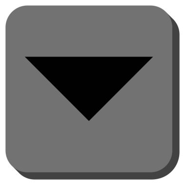 Yuvarlatılmış Kare vektör simgesi aşağı ok ucu