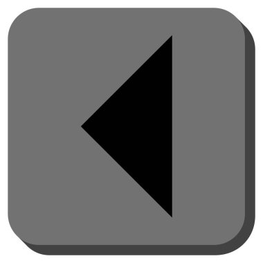 Ok ucu sol yuvarlak kare vektör simgesi