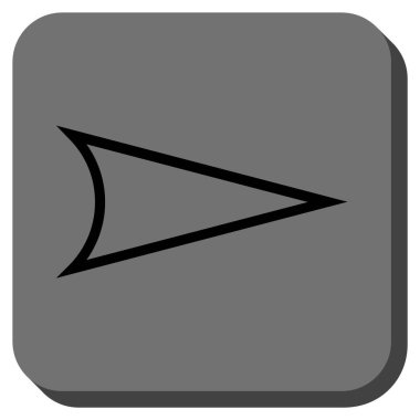 Ok ucu sağ yuvarlak kare vektör simgesi