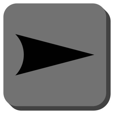 Ok ucu sağ yuvarlak kare vektör simgesi