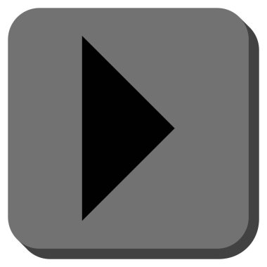 Ok ucu sağ yuvarlak kare vektör simgesi