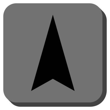 Yuvarlatılmış Kare vektör simge yukarı ok ucu