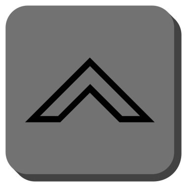 Yuvarlatılmış Kare vektör simge yukarı ok ucu