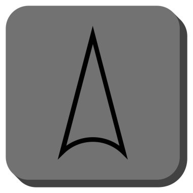 Yuvarlatılmış Kare vektör simge yukarı ok ucu