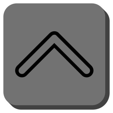 Yuvarlatılmış Kare vektör simge yukarı ok ucu