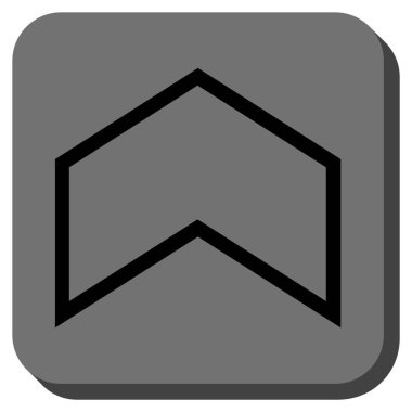 Yuvarlatılmış Kare vektör simge yukarı ok ucu