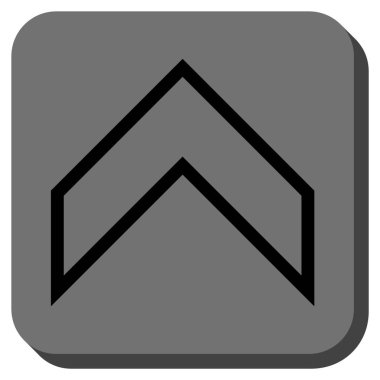 Yuvarlatılmış Kare vektör simge yukarı ok ucu