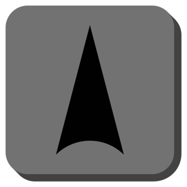 Yuvarlatılmış Kare vektör simge yukarı ok ucu