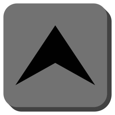 Yuvarlatılmış Kare vektör simge yukarı ok ucu