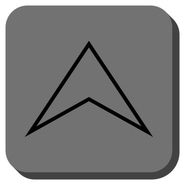 Yuvarlatılmış Kare vektör simge yukarı ok ucu