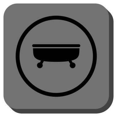 Küvet yuvarlatılmış kare vektör simgesi