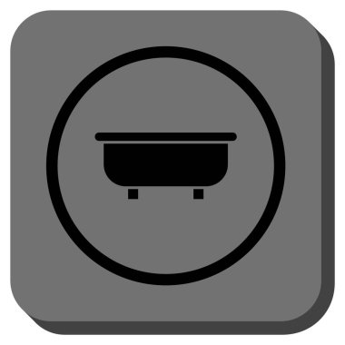 Küvet yuvarlatılmış kare vektör simgesi