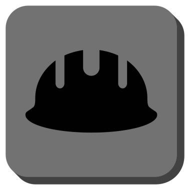 Kare vektör simgesini Oluşturucu Hardhat yuvarlak