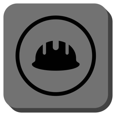Kare vektör simgesini Oluşturucu Hardhat yuvarlak