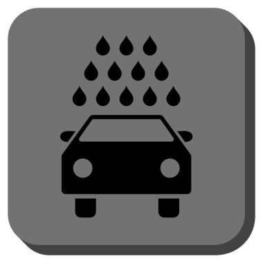 Oto yıkama yuvarlak kare vektör simgesi