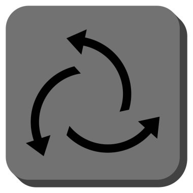 Santrifüj okları yuvarlak kare vektör simgesi