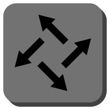 Santrifüj okları yuvarlak kare vektör simgesi