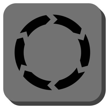 Dolaşım yuvarlatılmış kare vektör simgesi