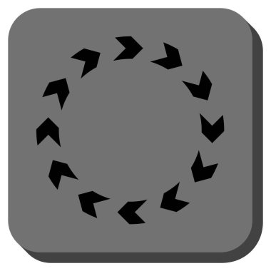 Dolaşım yuvarlatılmış kare vektör simgesi