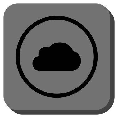 Bulut yuvarlatılmış kare vektör simgesi