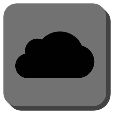 Bulut yuvarlatılmış kare vektör simgesi