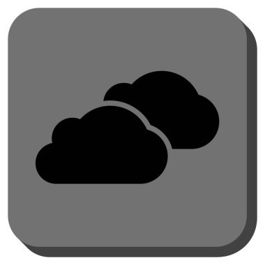 Bulutlar yuvarlatılmış kare vektör simgesi