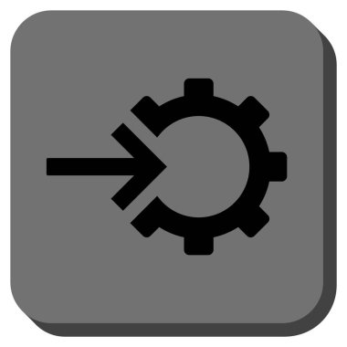 COG Tümleştirme yuvarlak kare vektör simgesi