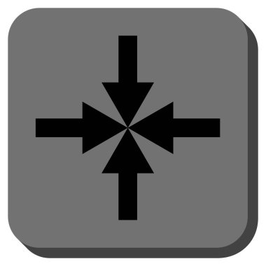 Oklar yuvarlatılmış kare vektör simge sıkıştırmak