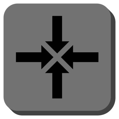 Oklar yuvarlatılmış kare vektör simge sıkıştırmak