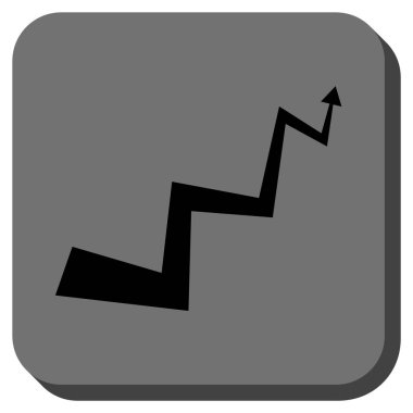 Eğri ok yuvarlak kare vektör simgesi