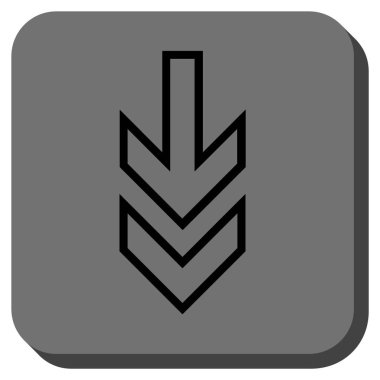 Yuvarlatılmış Kare vektör simgesi aşağı yön