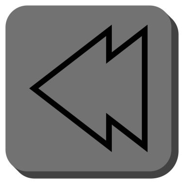 Yön sol yuvarlak kare vektör simgesi