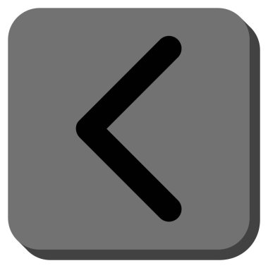 Yön sol yuvarlak kare vektör simgesi