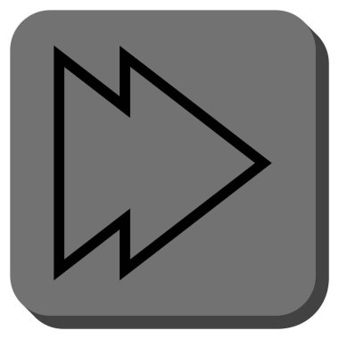 Yön sağ yuvarlak kare vektör simgesi