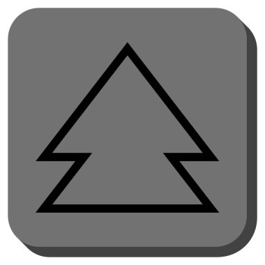 Yön yukarı yuvarlak kare vektör simgesi