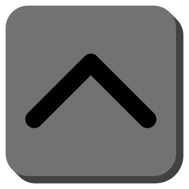 Yön yukarı yuvarlak kare vektör simgesi