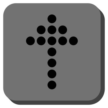 Yuvarlatılmış Kare vektör simge yukarı noktalı ok