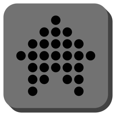 Yuvarlatılmış Kare vektör simge yukarı noktalı ok