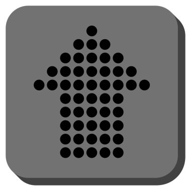 Yuvarlatılmış Kare vektör simge yukarı noktalı ok