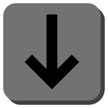 Aşağı ok yuvarlak kare vektör simgesi