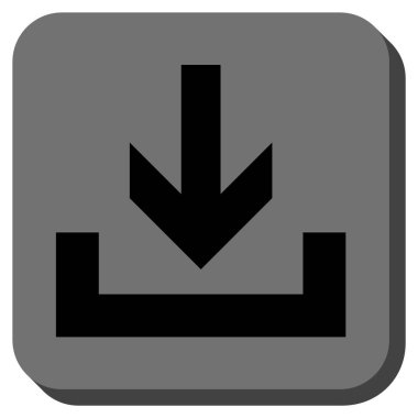 Yüklemeler yuvarlak kare vektör simgesi