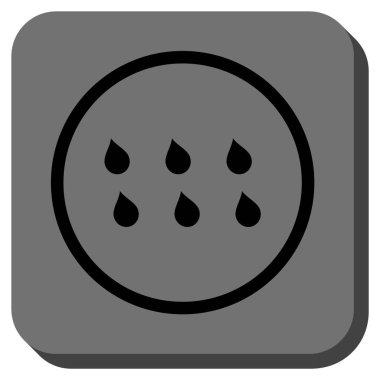 Damla yuvarlatılmış kare vektör simgesi