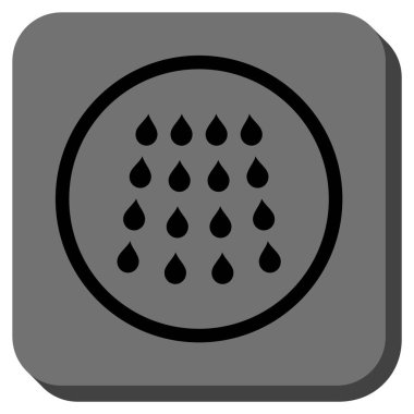 Damla yuvarlatılmış kare vektör simgesi