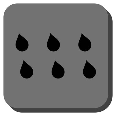 Damla yuvarlatılmış kare vektör simgesi