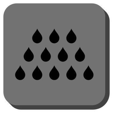 Damla yuvarlatılmış kare vektör simgesi