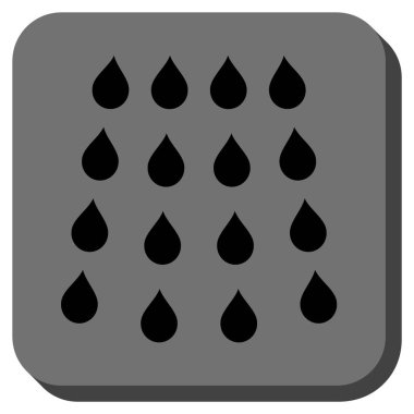 Damla yuvarlatılmış kare vektör simgesi