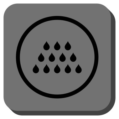 Damla yuvarlatılmış kare vektör simgesi
